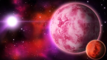 Wall Mural - Planetary system. Loop.
