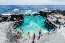 Natural Pool Of Charco Azul In La Palma, Canary Islands, Spain,