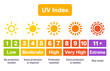 UV index chart infographic