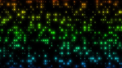 Leinwandbilder - Colorful Flickering Moving Particle Graphic Animation Background