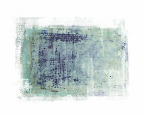 handmade abstract stainy patch isolated on white background