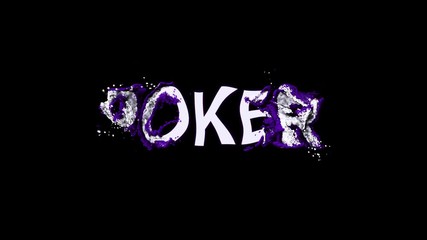 Wall Mural - bright logo animation colorful spray paint word poker
