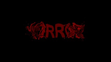 Wall Mural - word horror. Beautiful animation of the text horror on isolated background