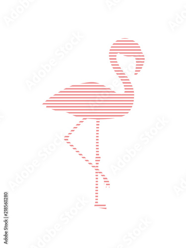 Beste streifen linien muster silhouette umriss flamingo clipart comic GJ-71