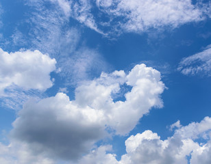 Clouds in the sky on a beautiful day.