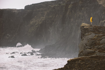 Wanderlust explorer discovering icelandic natural wonders