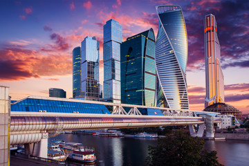 Moscow City International Business Center in Russia