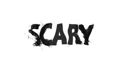 Wall Mural - bright logo animation colorful spray paint word scary
