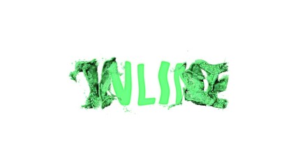 Wall Mural - bright logo animation colorful spray paint word online