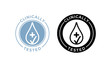 Clinically tested vector water drop icons