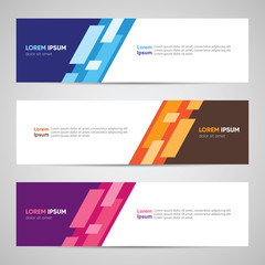 Wall Mural - Modern Banner Design. Banner Backdrop Background Header Footer Web Template. Abstract Colorful Banner with Diagonal Style Vector