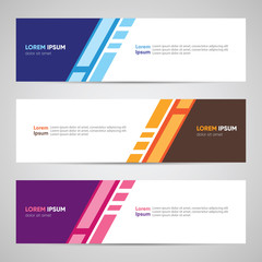 modern banner design. banner backdrop background header footer web template. abstract colorful banne