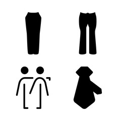 Wall Mural - human vector icons set. trust, trousers and tie in this set