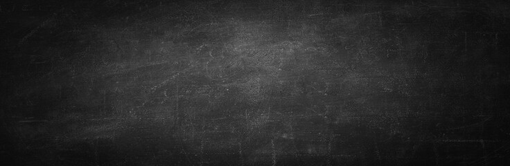 Wall Mural - blackboard texture and black background, copy space horizontal wall