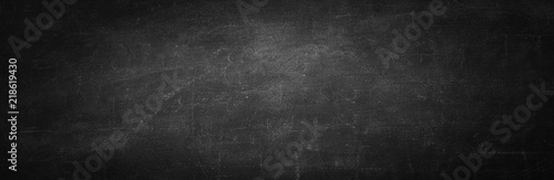 Fotomural blackboard texture and black background, copy space horizontal wall