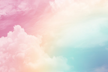 Wall Mural - sun and cloud background with a pastel colored