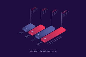 Wall Mural - infographic vector elements. illustration of data financial graphs or diagrams, information data sta
