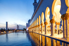 Sheikh Zayed Grand Mosque In Abu Dhabi.