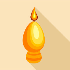 Canvas Print - Egg candle icon. Flat illustration of egg candle vector icon for web