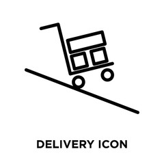 delivery icons isolated on white background. Modern and editable delivery icon. Simple icon vector illustration.