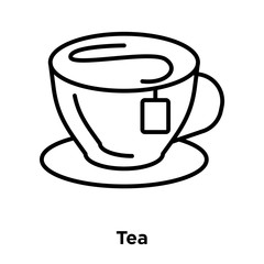 Canvas Print - Tea icon vector isolated on white background, Tea sign , thin line design elements in outline style