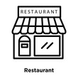 restaurant icon isolated on white background. Modern and editable restaurant icon. Simple icons vector illustration.