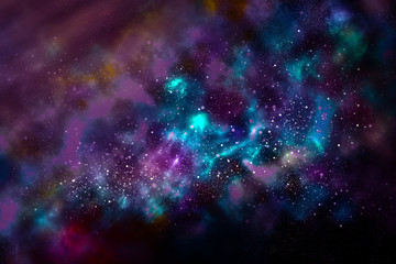 Wall Mural - space bright fantasy abstract background