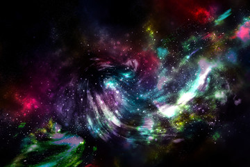 Wall Mural - space bright fantasy abstract background