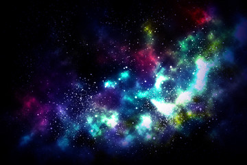 Wall Mural - space bright fantasy abstract background