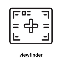 Canvas Print - viewfinder icon vector isolated on white background, viewfinder sign , line or linear symbol and sign design in outline style