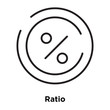 ratio icon isolated on white background. Simple and editable ratio icons. Modern icon vector illustration.