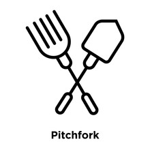Pitchfork Icon Isolated On White Background. Modern And Editable Pitchfork Icon. Simple Icons Vector Illustration.