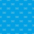 Audio cassette pattern vector seamless blue repeat for any use
