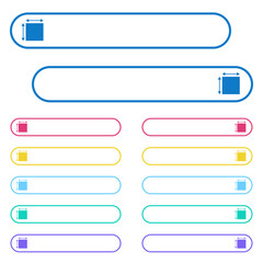 Poster - Elemet dimensions icons in rounded color menu buttons