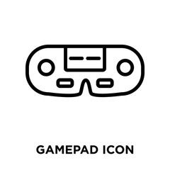 Wall Mural - Gamepad icon vector isolated on white background, Gamepad sign , linear and stroke elements in outline style