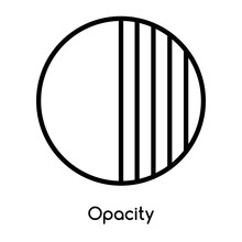 Opacity Icon Vector Isolated On White Background, Opacity Sign , Line Or Linear Design Elements In Outline Style