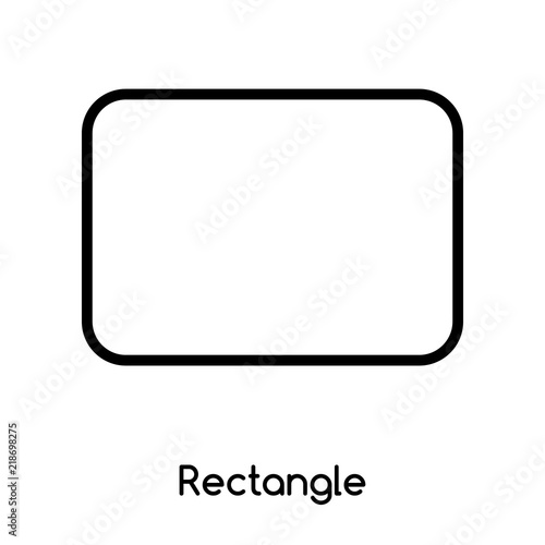 Download Rectangle icon vector isolated on white background ...