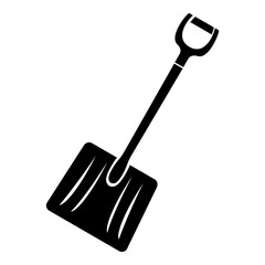 Winter shovel icon. Simple illustration of winter shovel vector icon for web design isolated on white background