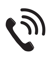 Wall Mural - phone icon in trendy flat style isolated on white background. telephone symbol. double click icon sy