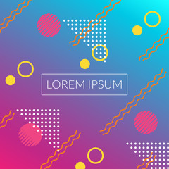 Wall Mural - modern abstract background texture with geometric patterns and shapes with triangles, circles and wa