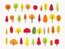 Colorful Tree Collection Autumn Greeting