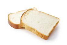 Slice Of White Bread Isolated On White