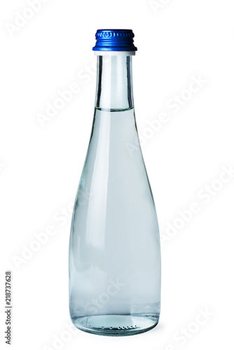 Small glass bottle with water Canvas Print