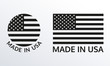 © metelsky25 - Made in USA logo or label set. US icon with American flag. Vector illustration.