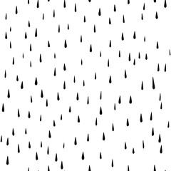 Wall Mural - rain drops doodles pattern