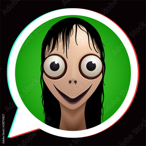 Scary Momo Demon With Big Eyes And Wide Smile For Halloween