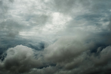 Wall Mural - closeup dark sky and black clouds