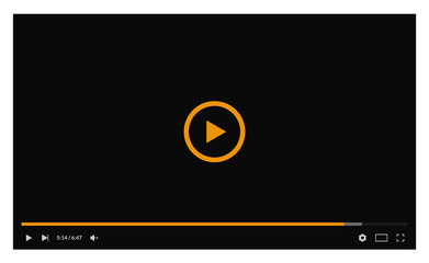 Wall Mural - Multimedia player template for web and mobile apps.