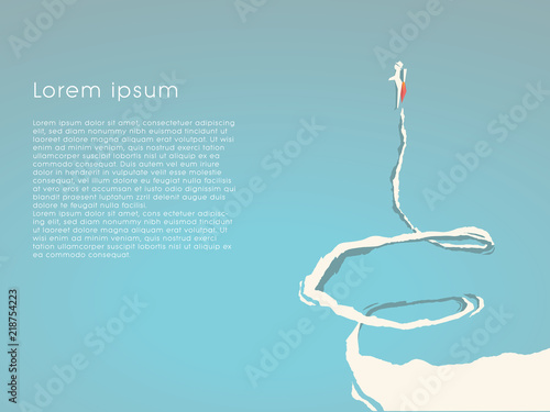 Fotografía Startup business vector concept infographics with astronaut and jetpack flying in the sky