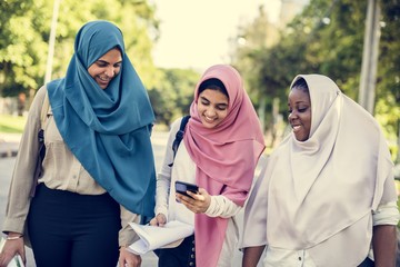 Wall Mural - A group of young Muslim women